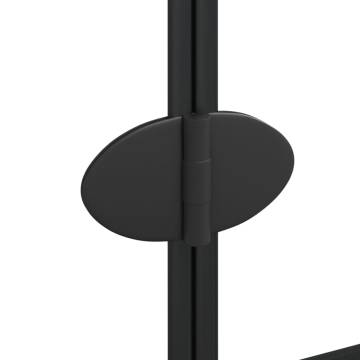 Folding Shower Enclosure ESG 100x140 cm Black - Stylish & Functional