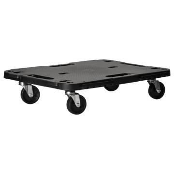 Transport Trolley Black 58x38x12 cm PP - High Load Capacity