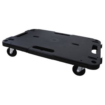 Transport Trolley Black 58x38x12 cm PP - High Load Capacity