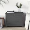 Storage Box Grey 60x32x45.5 cm Solid Pine | Organise Your Home