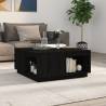 Coffee Table Black 80x81x36.5 cm Solid Wood Pine Colour black Size 80 x 81 x 36.5 cm Quantity in Package 1 