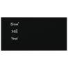 Wall-Mounted Magnetic Board Black 40x20 cm | Durable Glass