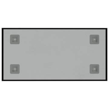 Wall-Mounted Magnetic Board Black 40x20 cm | Durable Glass