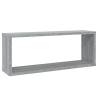 Wall Cube Shelves (2 pcs) Grey Sonoma | Stylish Storage Solution