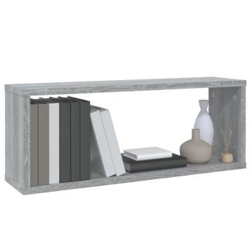 Wall Cube Shelves (2 pcs) Grey Sonoma | Stylish Storage Solution