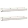 Wall Shelves 2 pcs White - Solid Pine Wood | HipoMarket