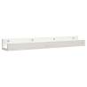 Wall Shelves 2 pcs White - Solid Pine Wood | HipoMarket