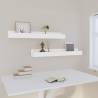 Wall Shelves 2 pcs White - Solid Pine Wood | HipoMarket