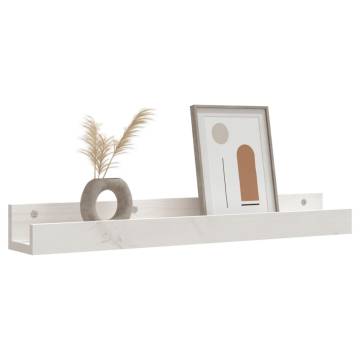 Wall Shelves 2 pcs White - Solid Pine Wood | HipoMarket