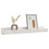 Wall Shelves 2 pcs White - Solid Pine Wood | HipoMarket