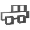 Car-Shaped Wall Shelf High Gloss Grey | Hipo Market