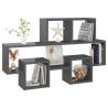 Car-Shaped Wall Shelf High Gloss Grey | Hipo Market