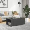 3 Piece Nesting Coffee Table Set Grey 60x60x38 cm Engineered Wood Colour grey Quantity in Package 1 