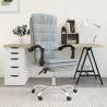 Trendy Light Grey Reclining Office Chair - Comfort & Style