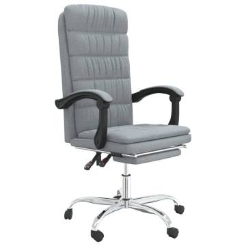 Trendy Light Grey Reclining Office Chair - Comfort & Style