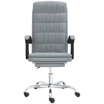 Trendy Light Grey Reclining Office Chair - Comfort & Style