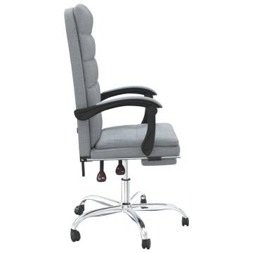 Trendy Light Grey Reclining Office Chair - Comfort & Style