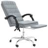 Trendy Light Grey Reclining Office Chair - Comfort & Style