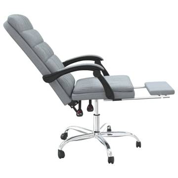 Trendy Light Grey Reclining Office Chair - Comfort & Style