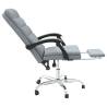 Trendy Light Grey Reclining Office Chair - Comfort & Style