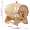 Wine Barrel with Tap Solid Pinewood 6 L - Rustic Home Accessory