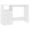 Modern White Desk with Drawers - 110x50 cm | HipoMarket