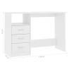 Modern White Desk with Drawers - 110x50 cm | HipoMarket