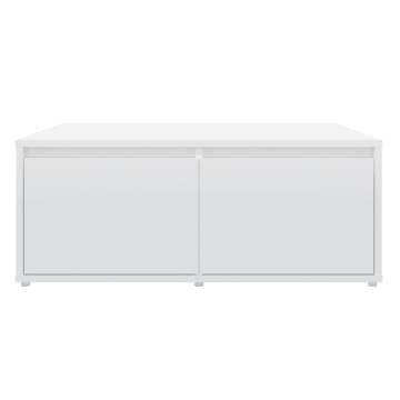 High Gloss White Coffee Table 80x80x31 cm | HipoMarket