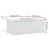 High Gloss White Coffee Table 80x80x31 cm | HipoMarket