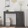 Desk Grey 100x50x75 cm Solid Wood Pine Colour grey 