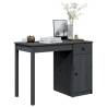 Desk Grey 100x50x75 cm Solid Wood Pine - Stylish & Durable