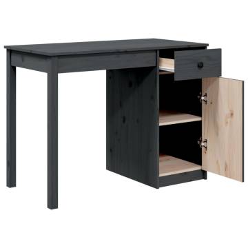 Desk Grey 100x50x75 cm Solid Wood Pine - Stylish & Durable