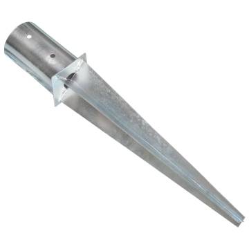 Ground Spikes 2 pcs Silver Galvanised Steel | Durable & Practical