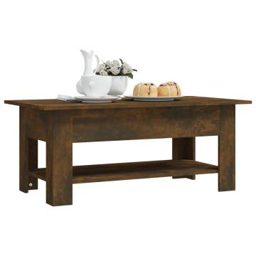 Modern Smoked Oak Coffee Table - Stylish & Durable Design