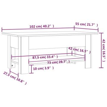 Modern Smoked Oak Coffee Table - Stylish & Durable Design