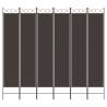 6-Panel Brown Room Divider - Versatile & Stylish Privacy Solution