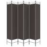 6-Panel Brown Room Divider - Versatile & Stylish Privacy Solution