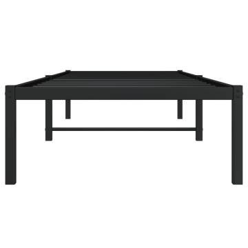 Black Metal Bed Frame 75x190 cm - Small Single | HipoMarket