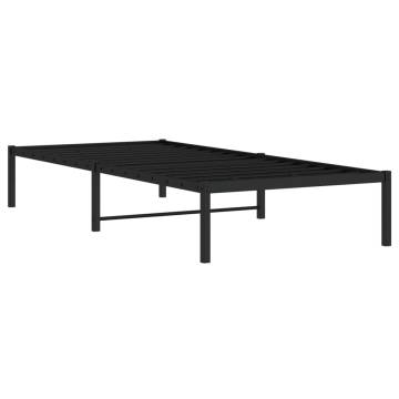 Elegant Black Metal Bed Frame 90x190 cm - Hipo Market