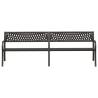 Twin Garden Bench 246 cm Black Steel - Stylish & Durable