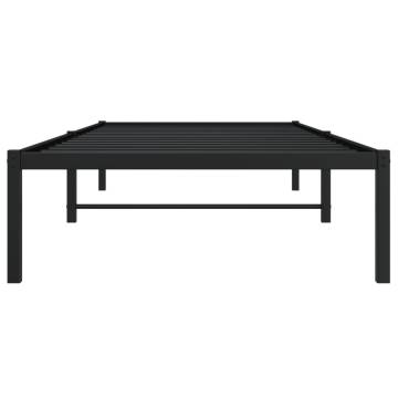 Elegant Black Metal Bed Frame 90x190 cm - Hipo Market