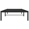 Elegant Black Metal Bed Frame 90x190 cm - Hipo Market