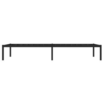 Elegant Black Metal Bed Frame 90x190 cm - Hipo Market