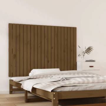 Honey Brown Wall Headboard - Solid Pine Wood | Hipomarket