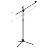 Tripod Microphone Stand with Dual Clip Holder - Stable & Adjustable