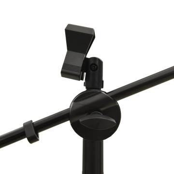 Tripod Microphone Stand with Dual Clip Holder - Stable & Adjustable