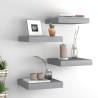 Floating Wall Shelves 4 pcs Grey 23x23.5x3.8 cm MDF Colour grey Size 23 x 23.5 x 3.8 cm Quantity in Package 4 Number of Pieces 1 