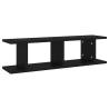 Stylish Black Wall Shelves - 2 pcs | Hipomarket UK