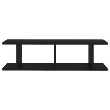 Stylish Black Wall Shelves - 2 pcs | Hipomarket UK