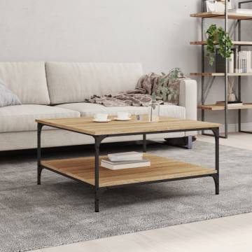 Stylish Sonoma Oak Coffee Table - 80x80x40 cm